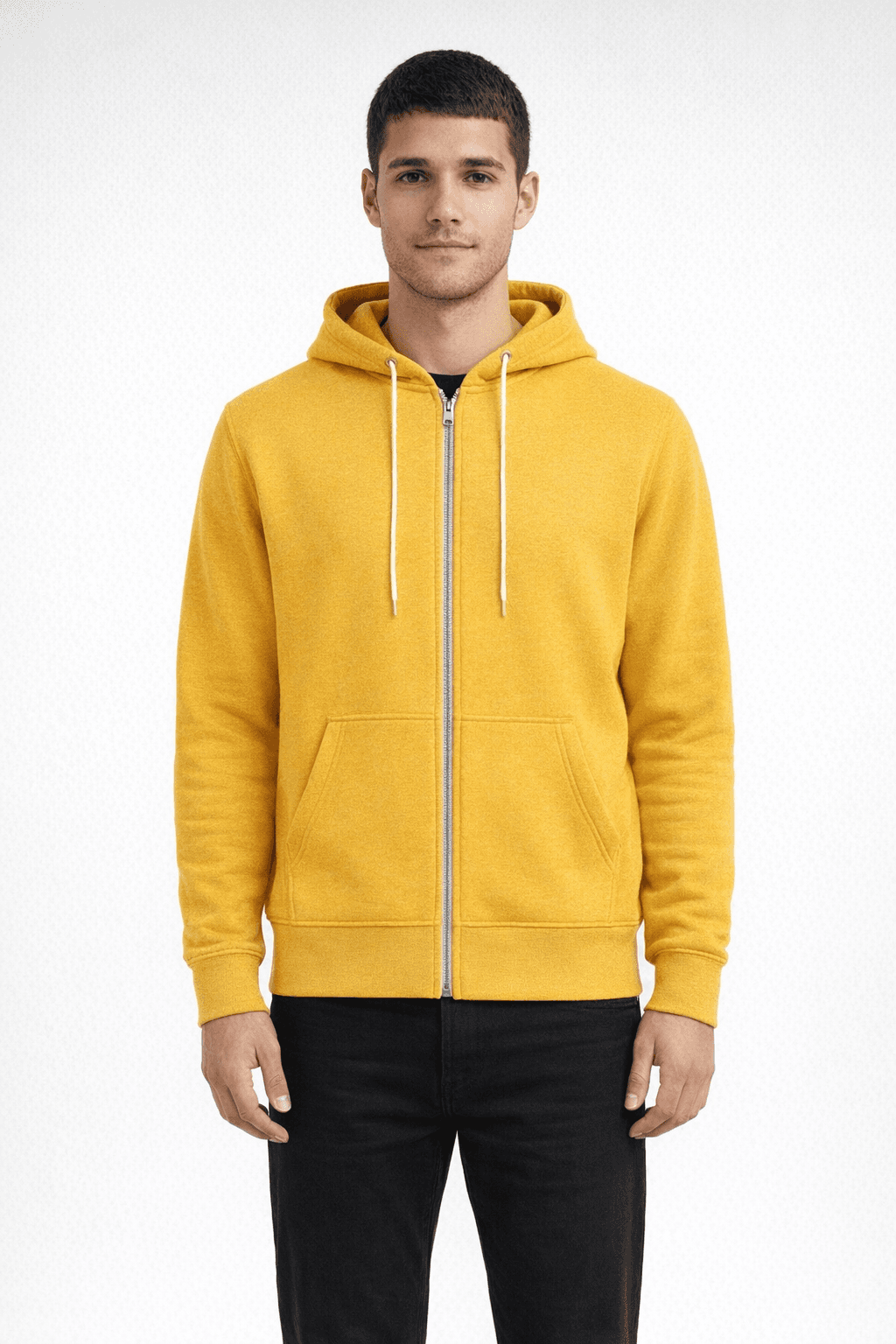 Retro Heather  Zip Hood