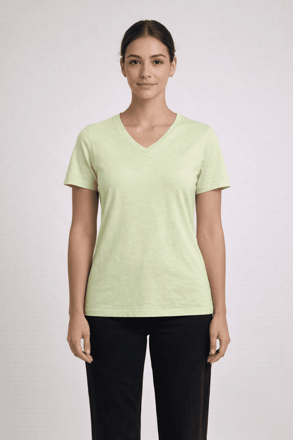 Vera Ringspun Slub V-Neck Tee