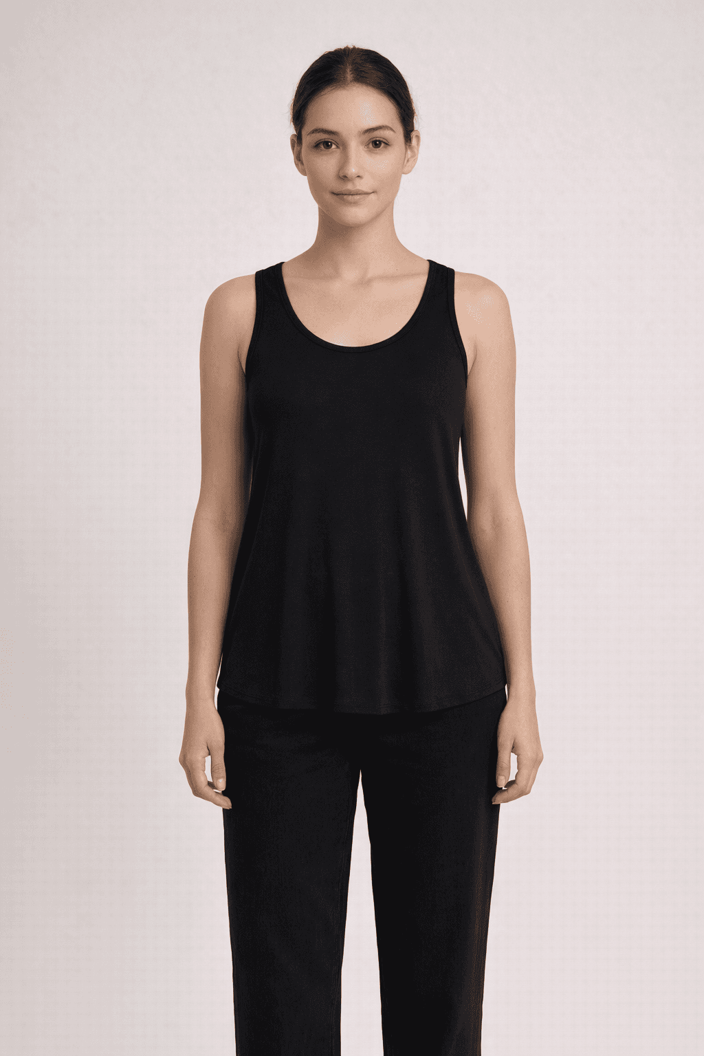 Paris Flowy Tank - BLACK