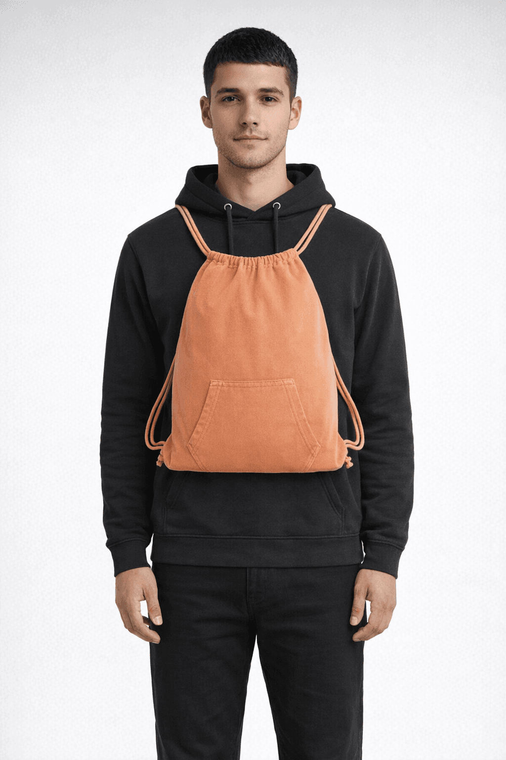 Coastal Color Drawstring Bag - TANGERINE