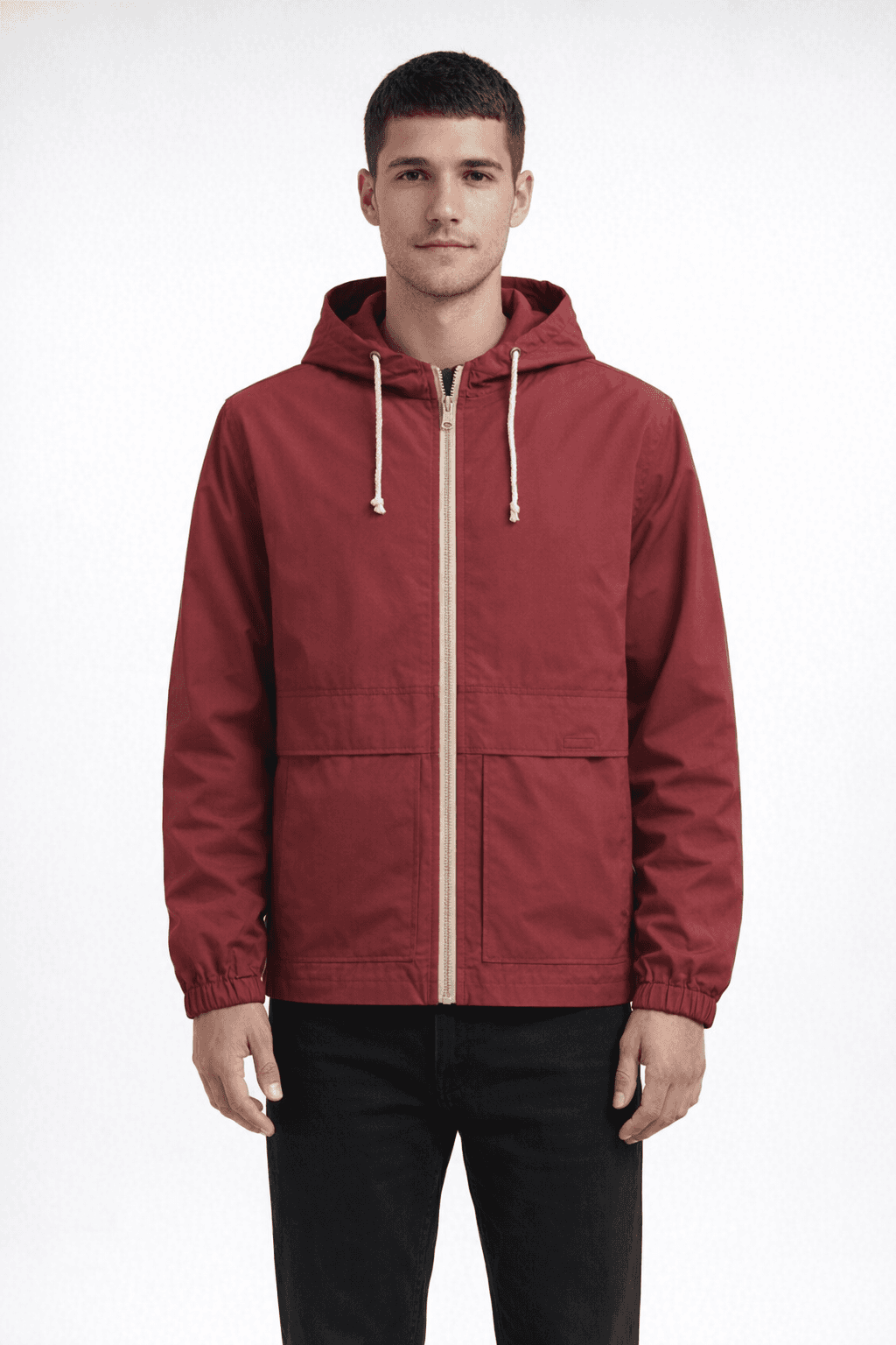 Wp Vintage Hooded Rain Jacket - RED
