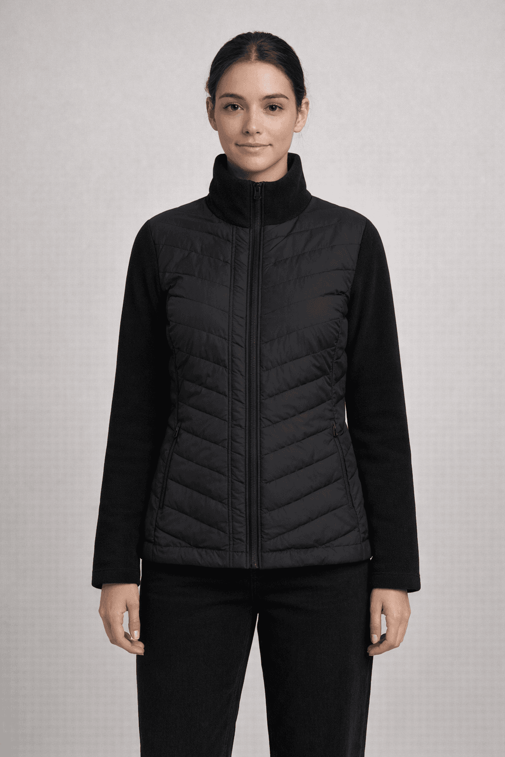 Weatherproof Women''S Mixed Media Jacket - BLACK