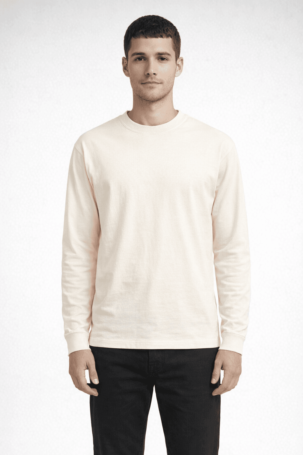 Coastal Color Long Sleeve Tee - VANILLA