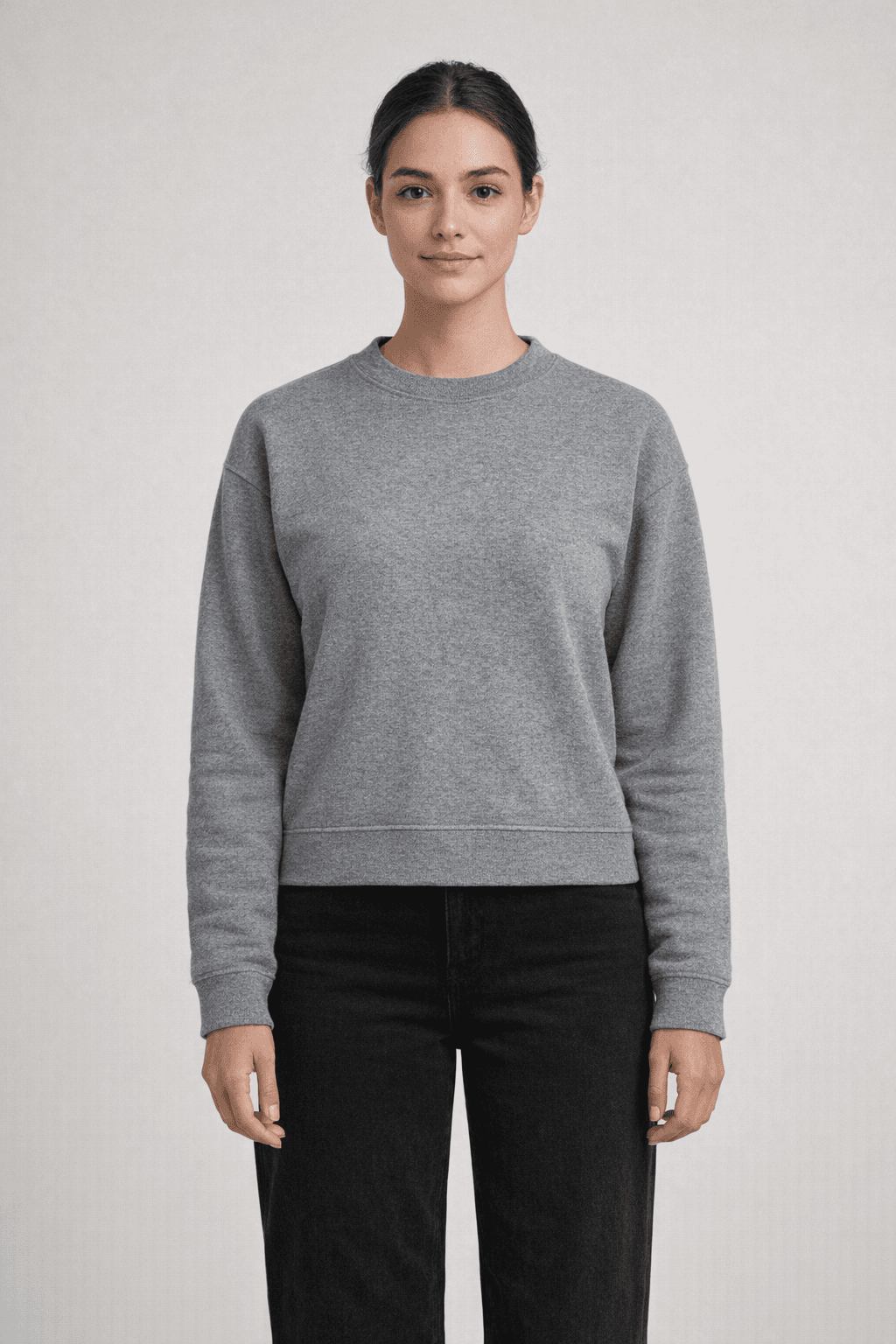 Ladies Vintage Fleece Crew - CHARCOAL